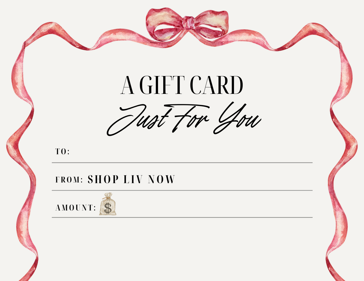 Shop Liv Now - Gift Card