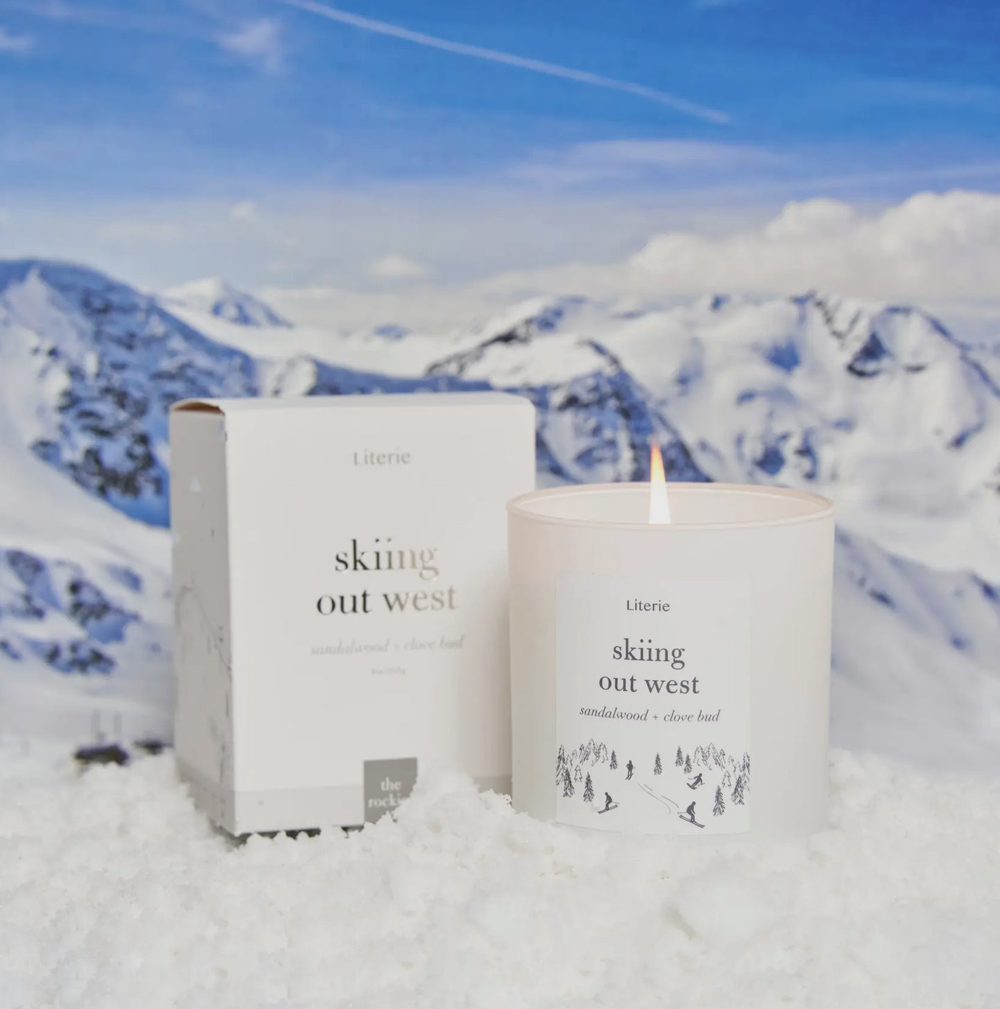 Skiing Out West Candle